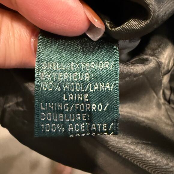 Women's Lauren Ralph Lauren Brown Herringbone 100% Wool Zip Front Jacket Sz 6 - Picture 7 of 13